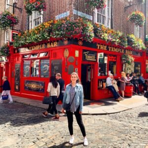 Solo female traveler exploring Dublin Ireland